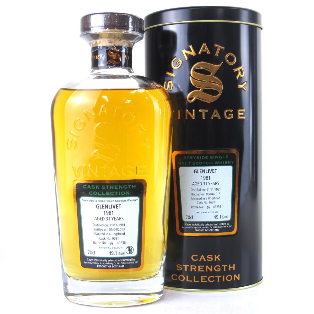 Glenlivet 1981 Signatory Vintage 31 Year Old Cask Strength