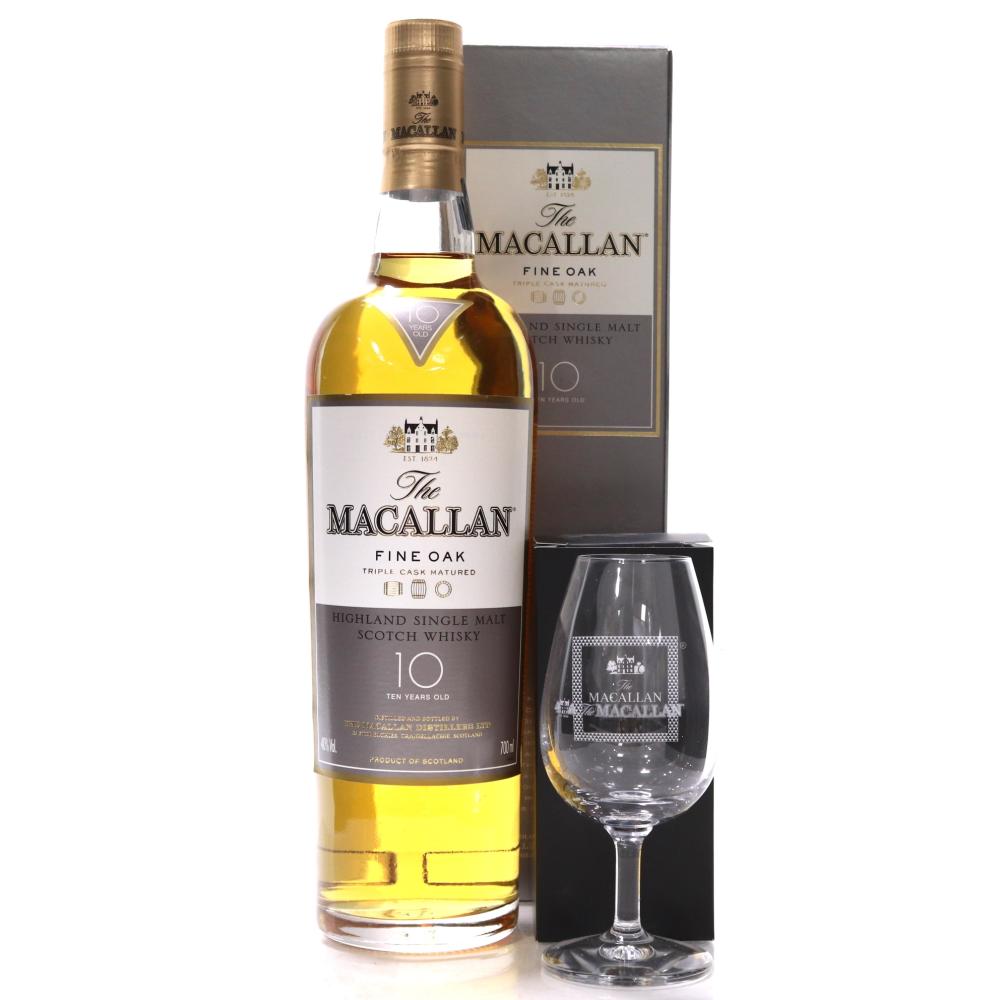 Macallan 10 Year Old Fine Oak / with Branded Glass
