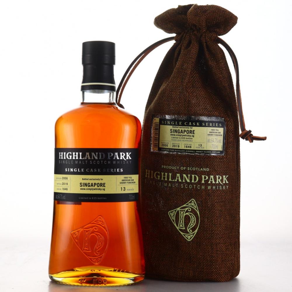 Highland Park 2006 Single Cask 13 Year Old #1646 / Singapore