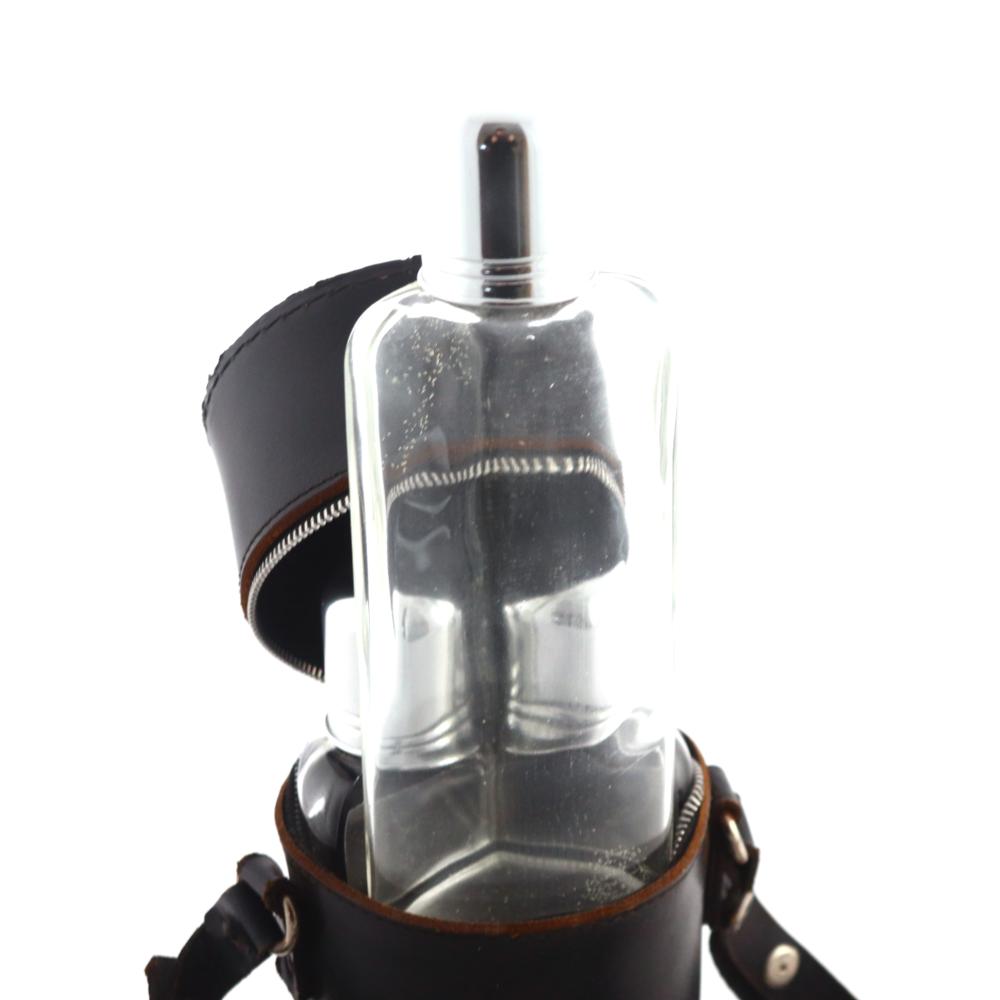 Glenfiddich & Grant's Branded Glass Hip Flasks x 3