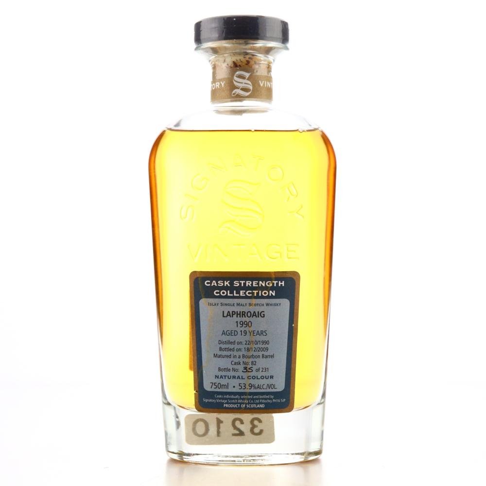 Laphroaig 1990 Signatory Vintage 19 Year Old Cask Strength 75cl / US Import
