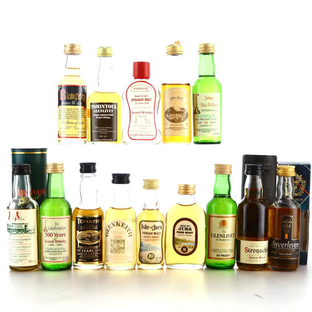Single Malt Miniatures x 14 / Includes Teaninich 1973