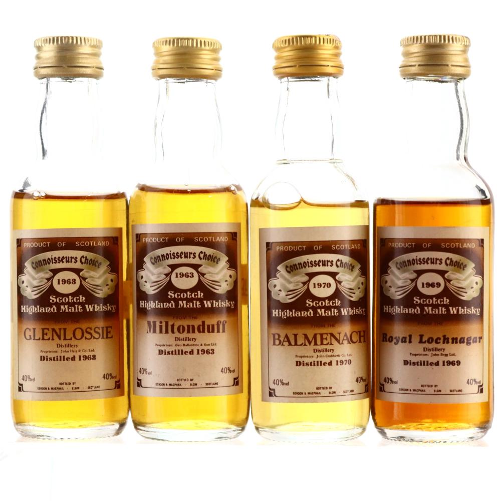 Gordon and MacPhail Miniatures x 4 / includes Miltonduff 1963
