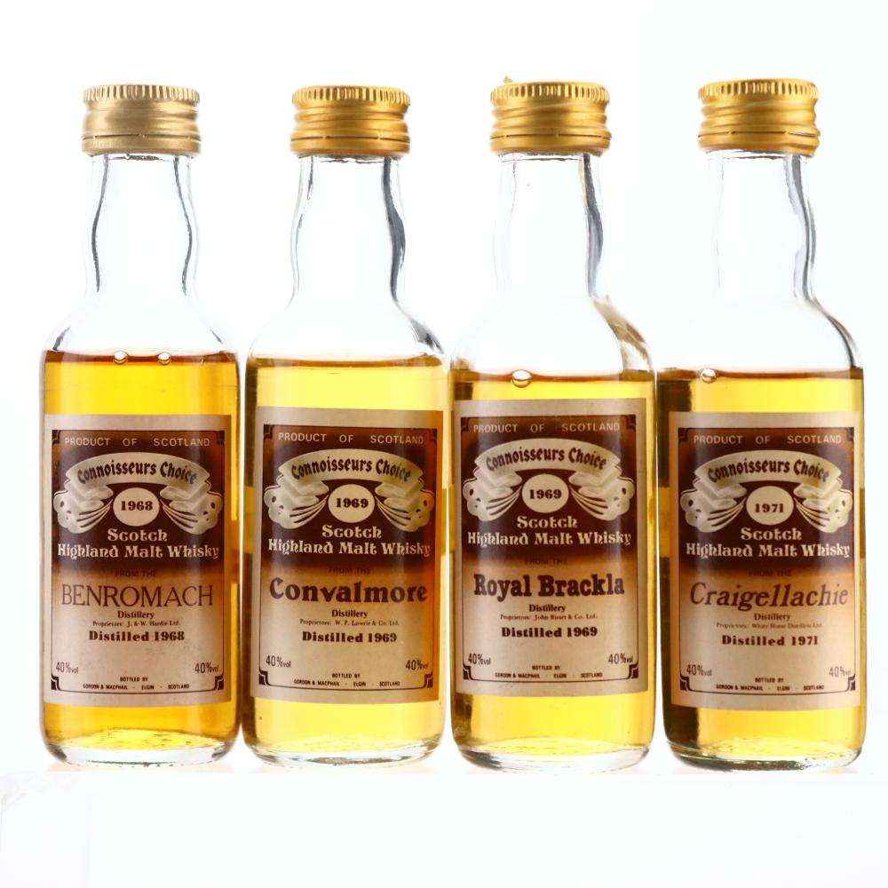 Gordon and MacPhail Miniatures x 4  / includes Convalmore 1969