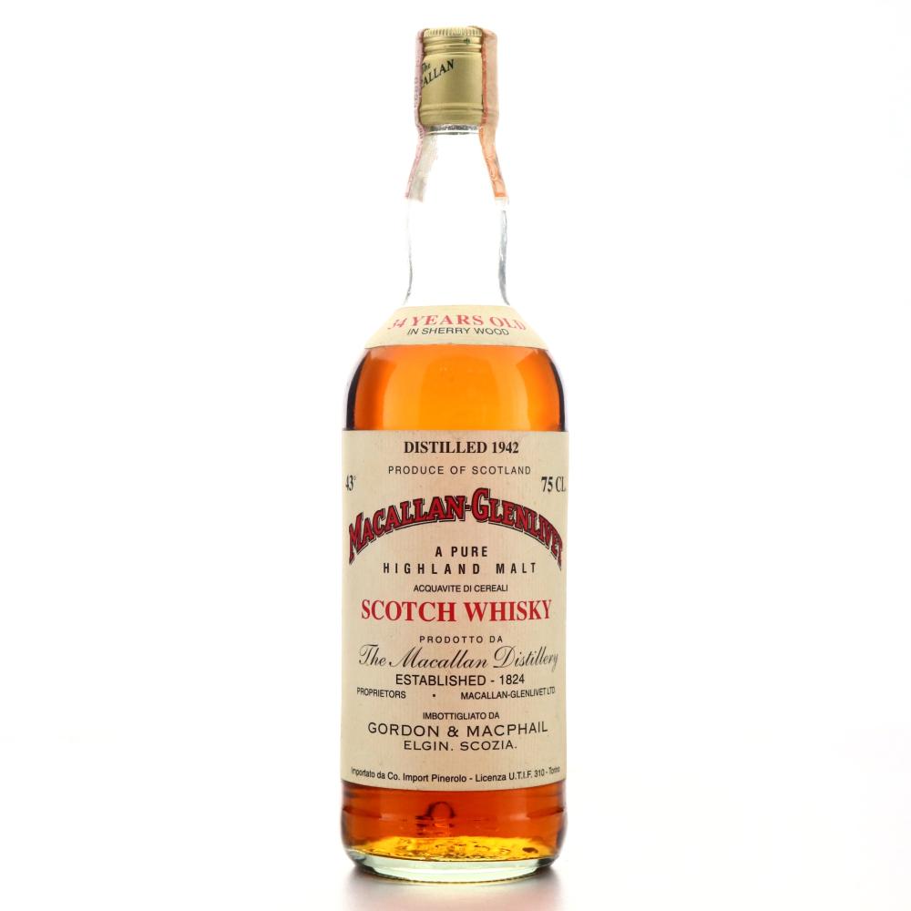 Macallan 1942 Gordon and MacPhail 34 Year Old / Co. Pinerolo Import