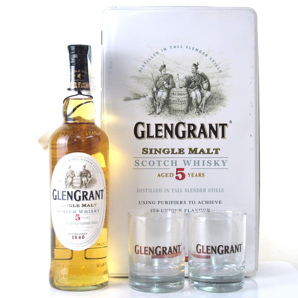 Glen Grant 5 Year Old Gift Pack / Including 2 x Glasses