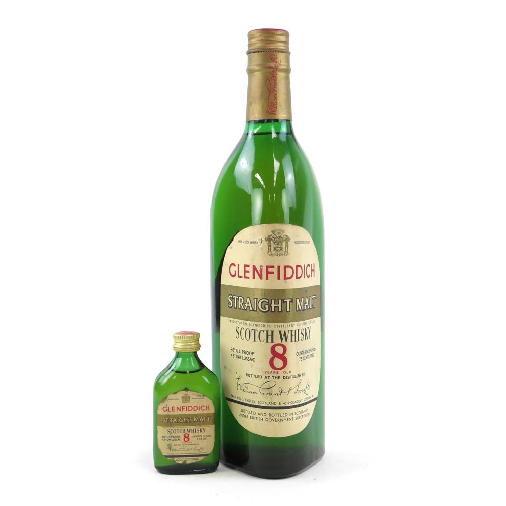 Glenfiddich 8 Year Old 1960s / Including 1 2/3 Fl Oz Miniature