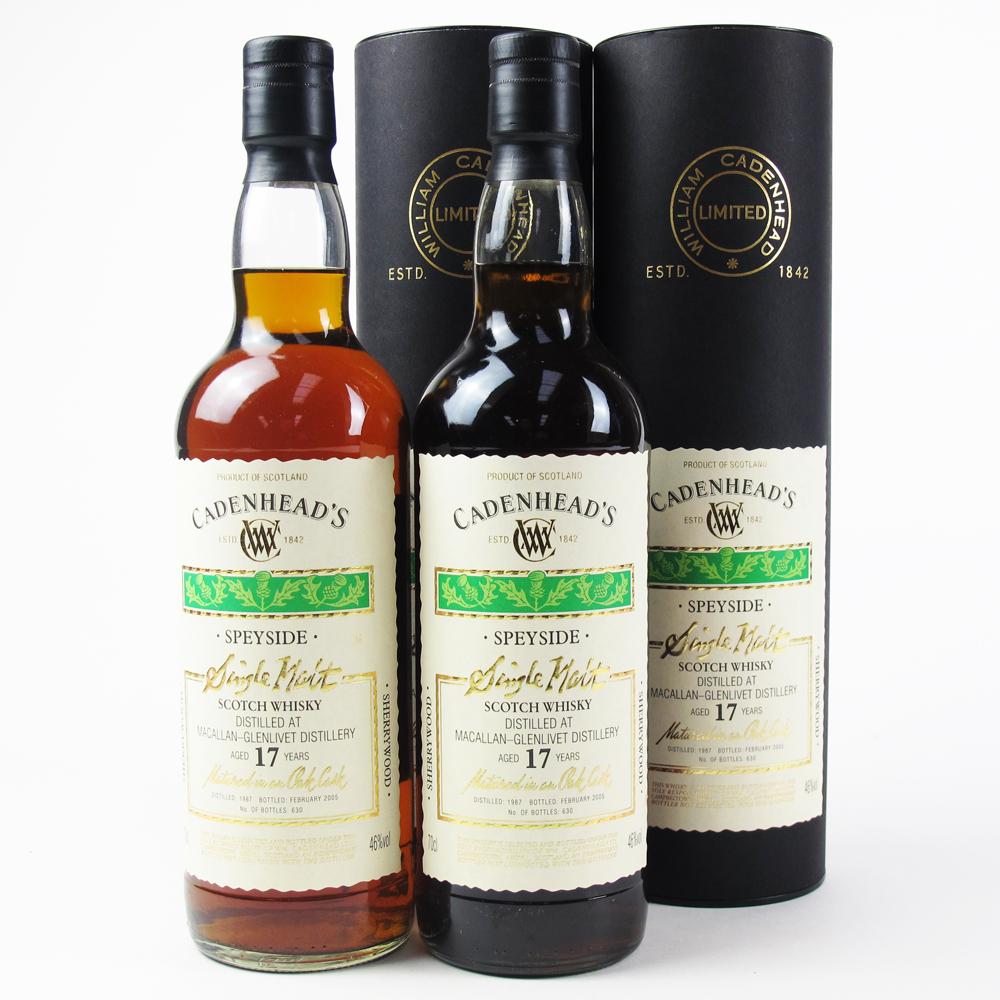 Macallan 1987 Cadenhead's 17 Year Old  2 x 70cl
