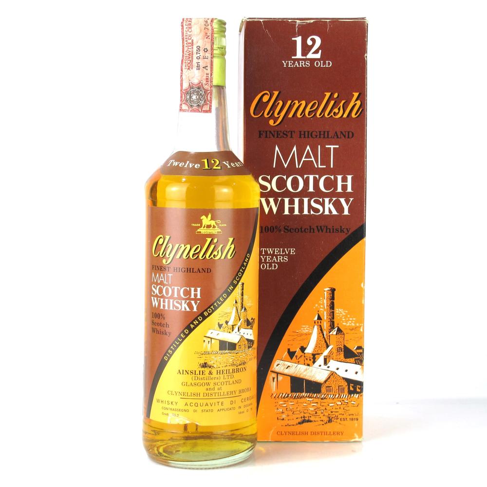 Clynelish 12 Year Old Ainslie and Heilbron 1980s Full Proof / Edward & Edward Import