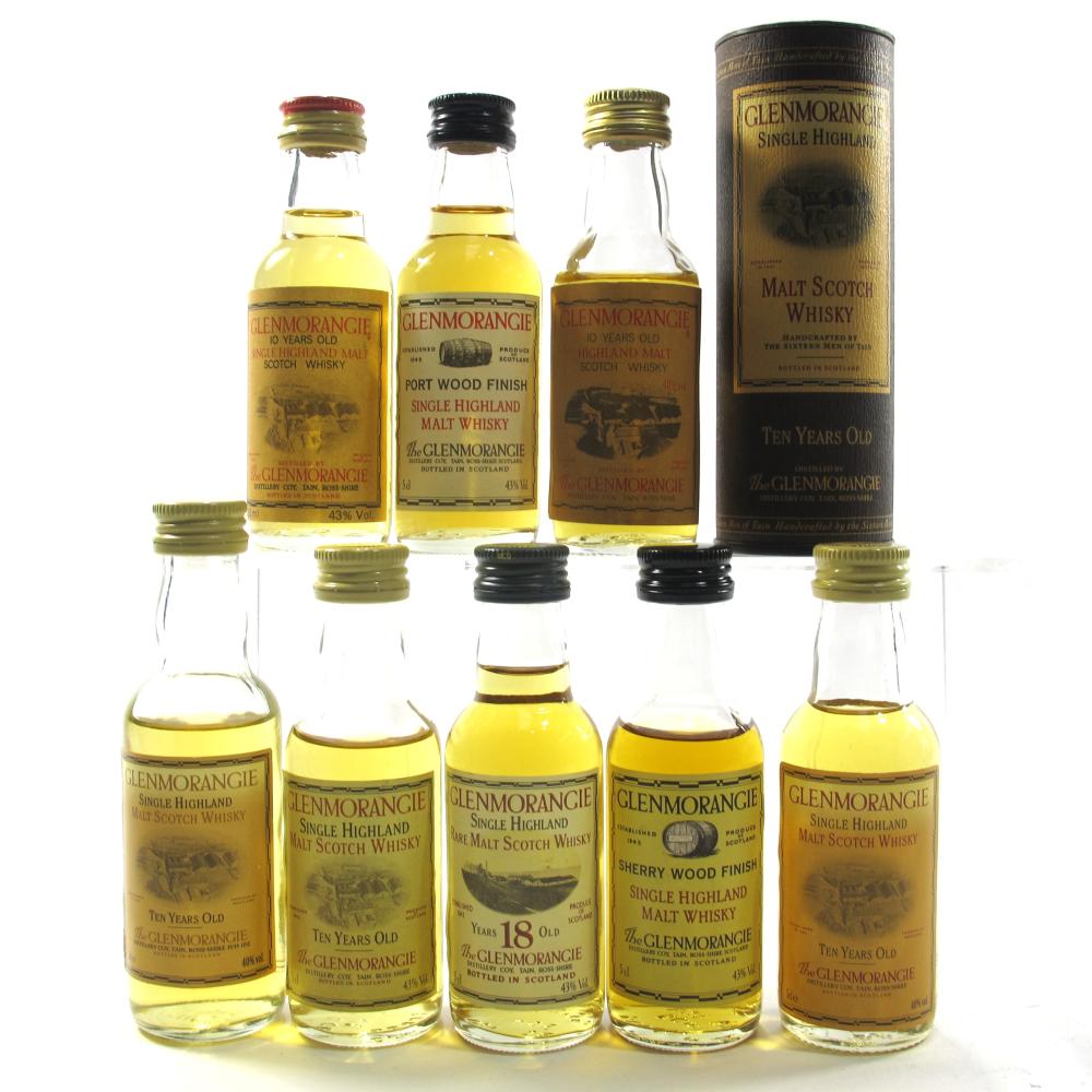 Glenmorangie Miniature Selection 8 x 5cl / including 18 Year Old and Wood Finishes