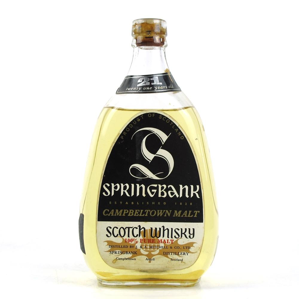Springbank 21 Year Old 1970s / No Seal