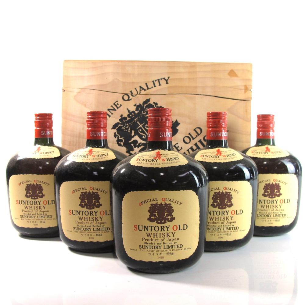 Suntory Yamazaki Very Rare Old 1970s / 5 x 76cl Including Wooden Crate