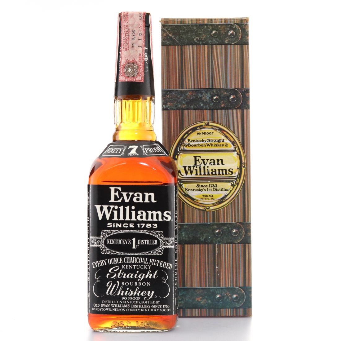 Evan Williams 7 Year Old Kentucky Straight Bourbon 1984
