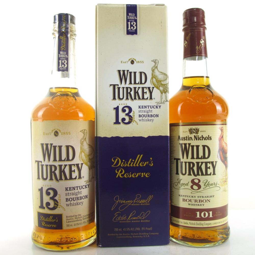 Wild Turkey 8 Year Old 101 Proof & 13 Year Old Distiller's Reserve 2 x 70cl