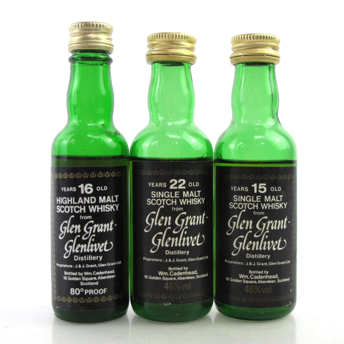 Glen Grant Cadenhead's Miniature x 3 1970s