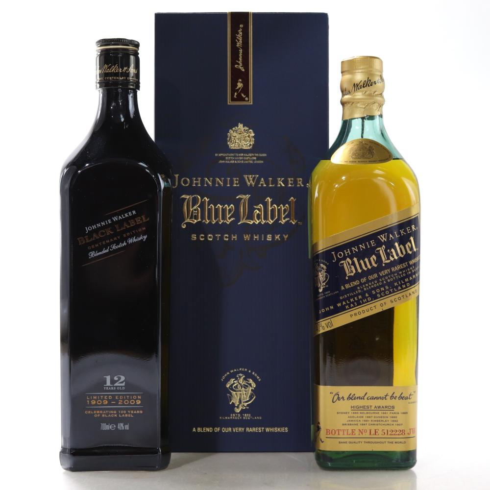 Johnnie Walker Blue Label & Centenary Edition Black Label 2 x 70cl