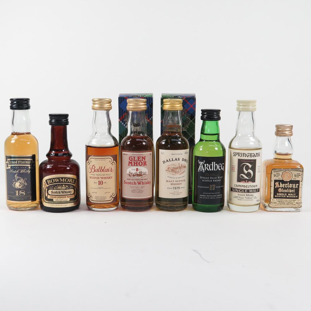 Miscellaneous Minature Selection 8 x 5cl / Including Dallas Dhu 1979