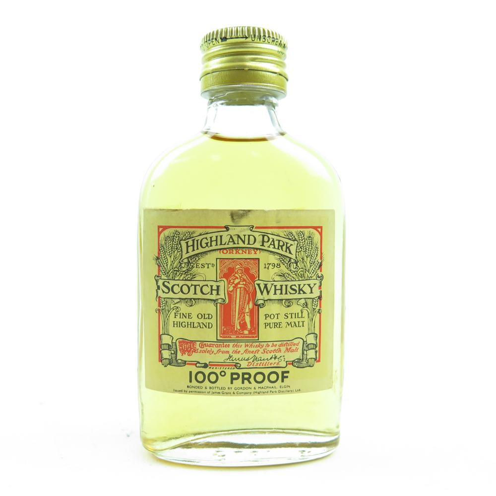 Highland Park 100 Proof Gordon and MacPhail Miniature
