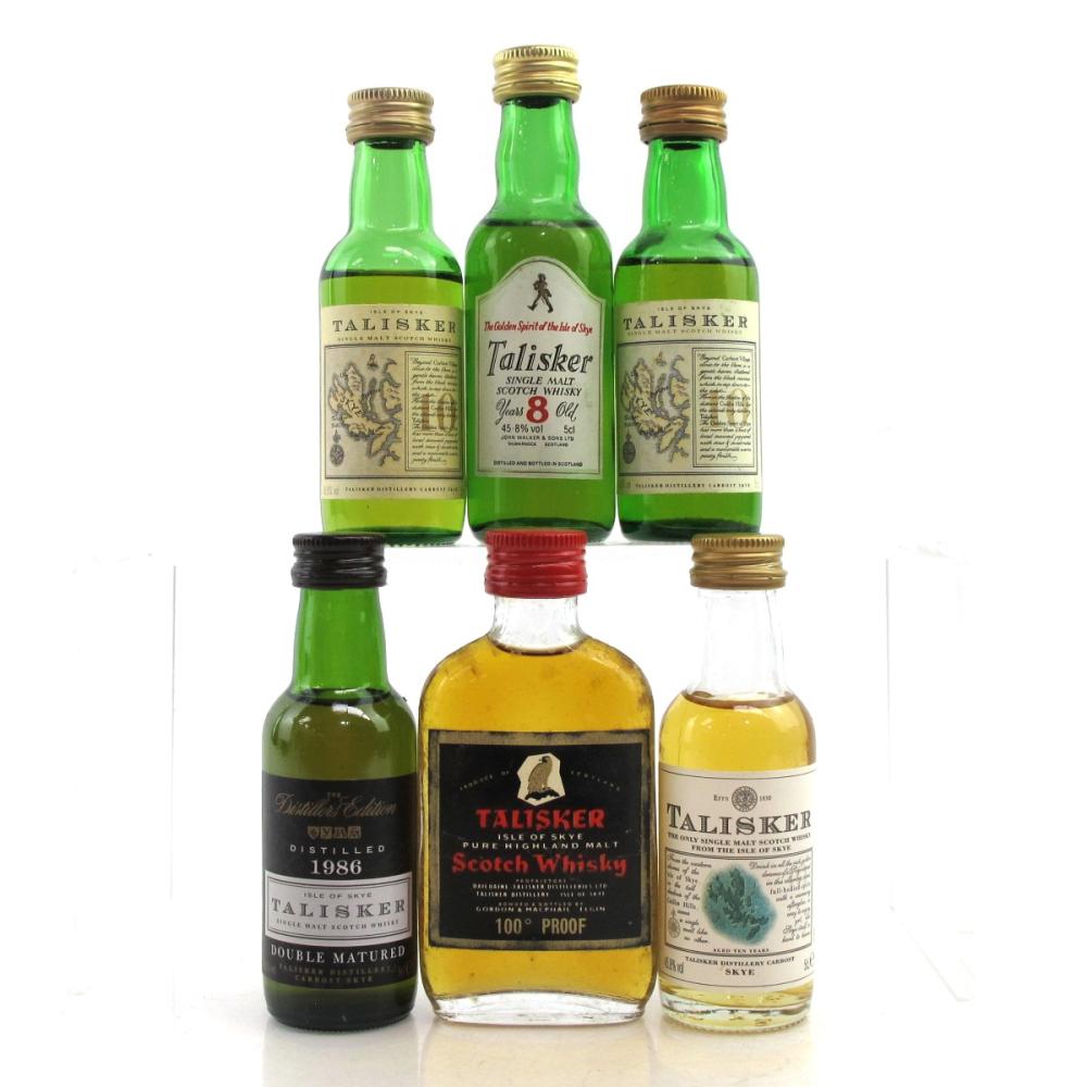 Talisker Miniature Selection x 6 / including G&M 100 Proof 