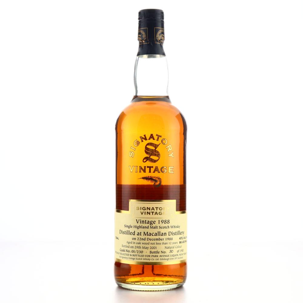 Macallan 1988 Signatory Vintage 12 Year Old 75cl / Park Avenue Liquor Shop