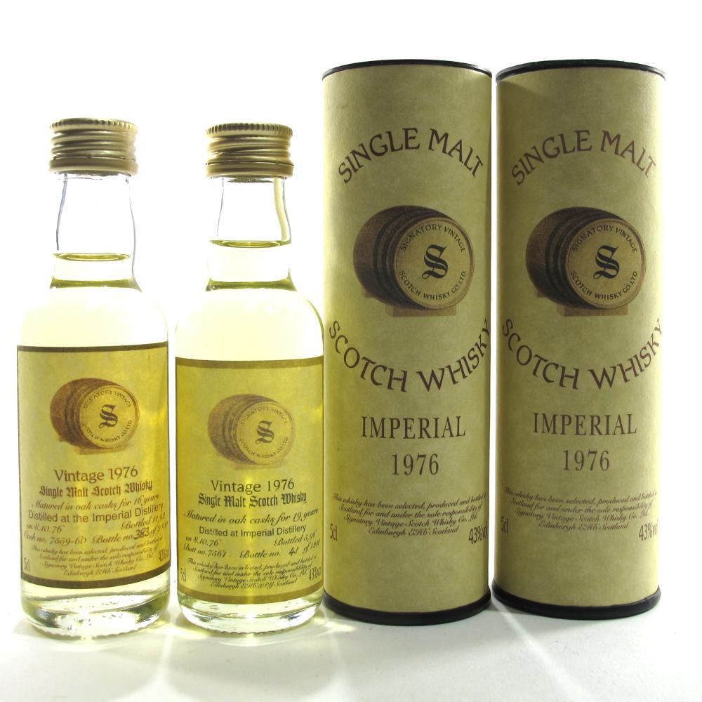 Imperial 1976 Signatory Vintage 16 & 19 Year Old Miniatures 2 x 5cl