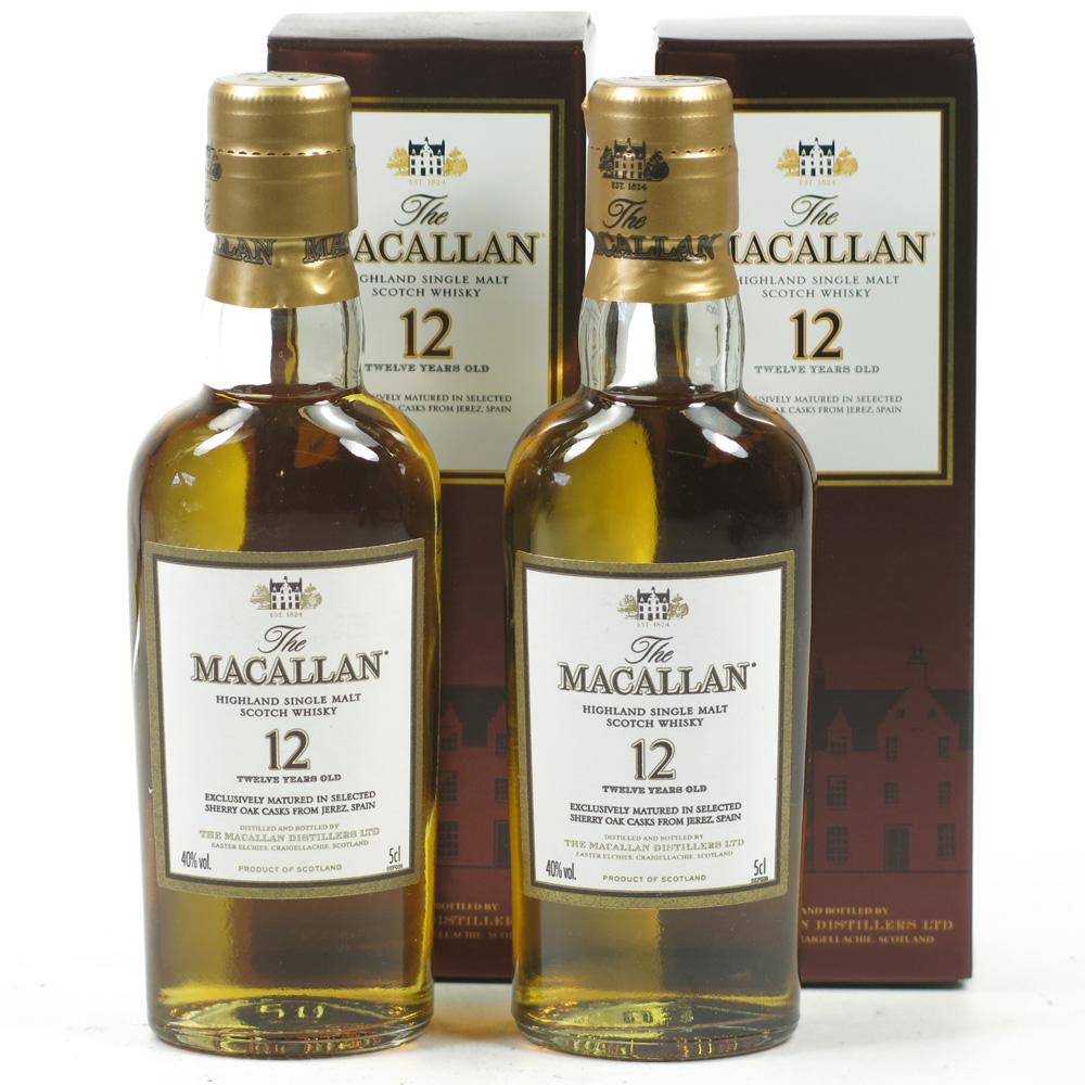 Macallan 12 Year Old Miniatures 2 x 5cl 