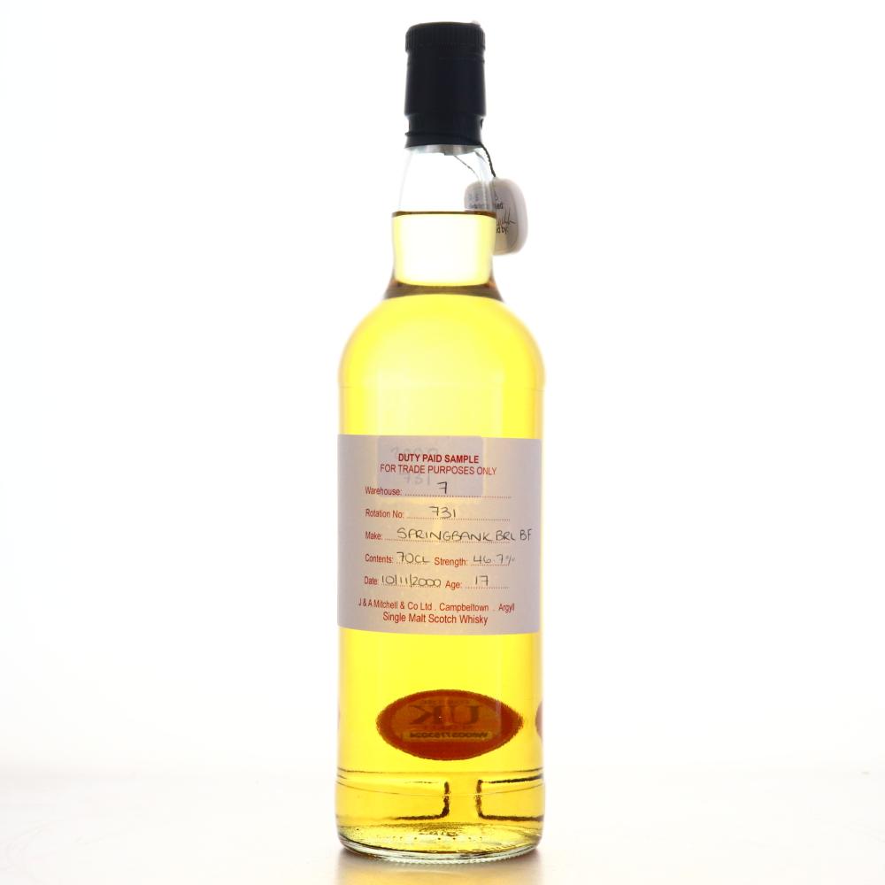 Springbank 2000 Duty Paid Sample 17 Year Old / Fresh Bourbon Barrel