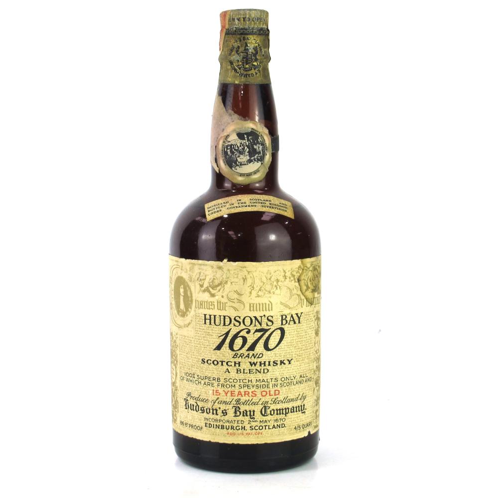 Hudson's Bay '1670' Brand 15 Year Old Scotch 1950s / US Import