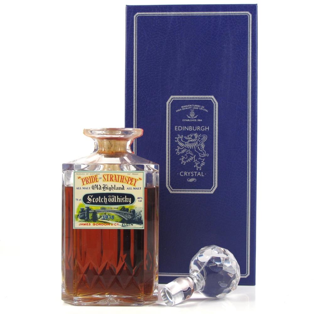 Pride of Strathspey 1938 Gordon and MacPhail Crystal Decanter / Macallan