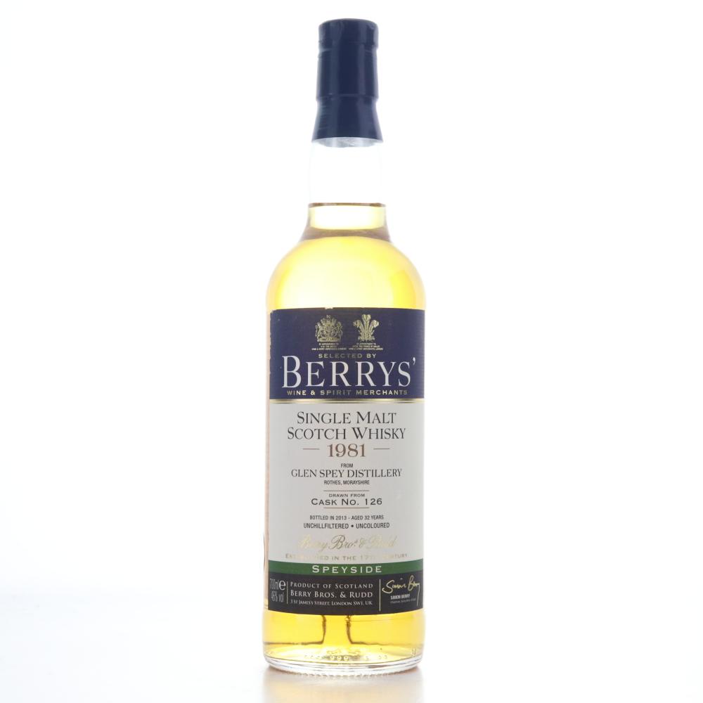 Glen Spey 1981 Berry Brothers and Rudd 32 Year Old