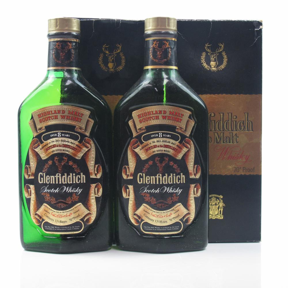 Glenfiddich 8 Year Old 13 1/3 Fl Oz 1970s x 2