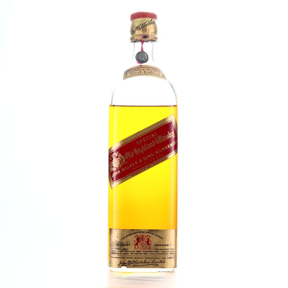 Johnnie Walker Red Label circa 1950s / Collection Only