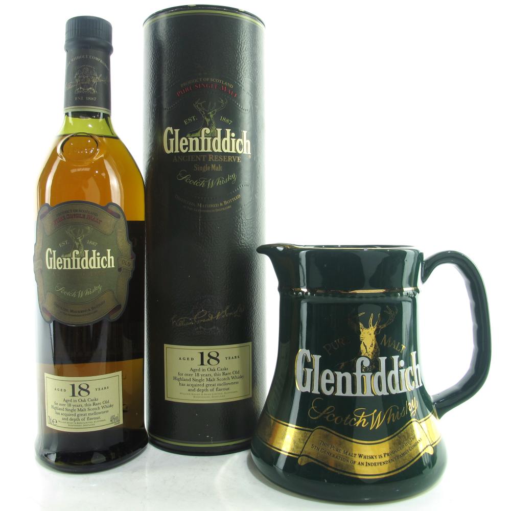 Glenfiddich 18 Year Old Ancient Reserve / with Glenfiddich Jug