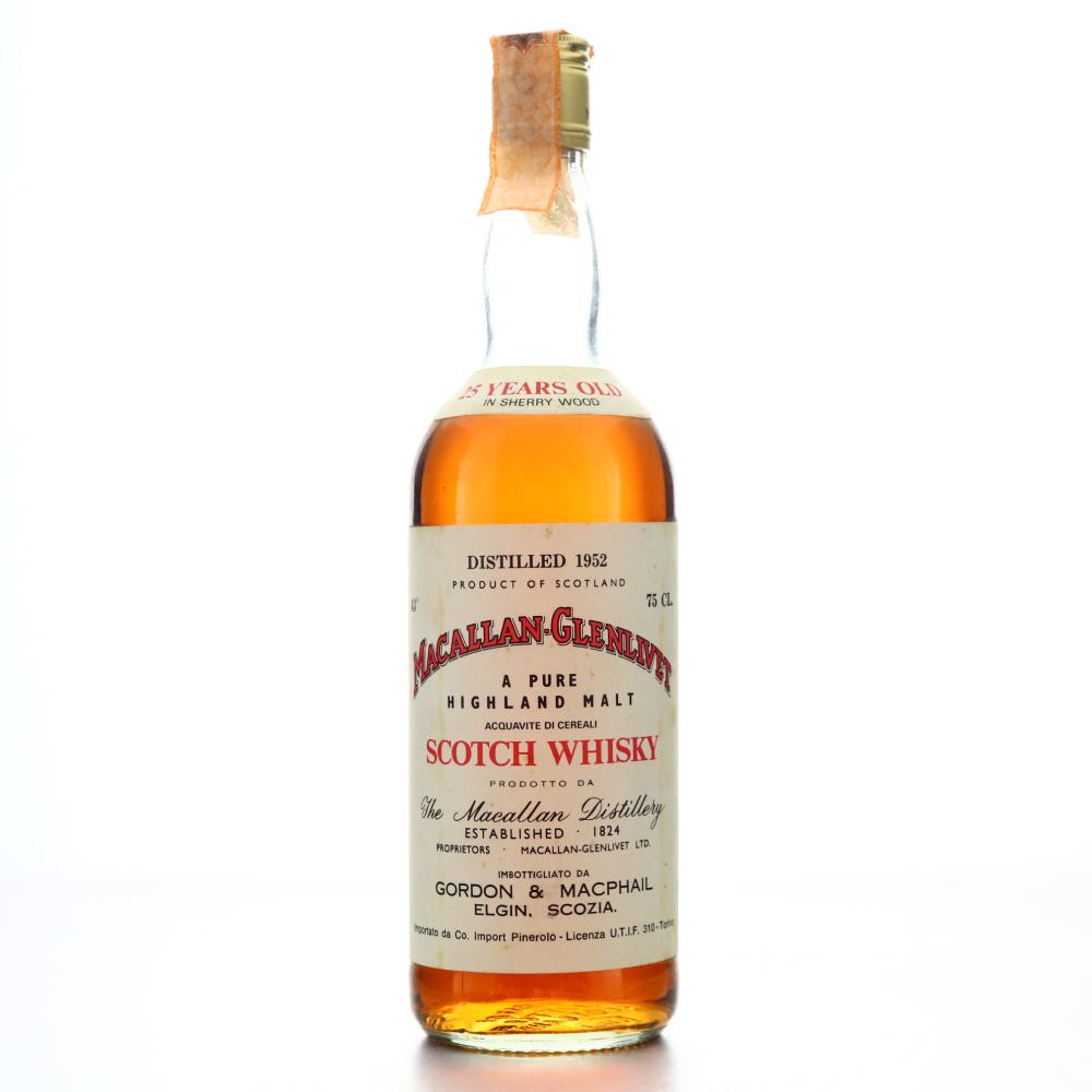 Macallan 1952 Gordon and MacPhail 25 Year Old / Co. Pinerolo Import