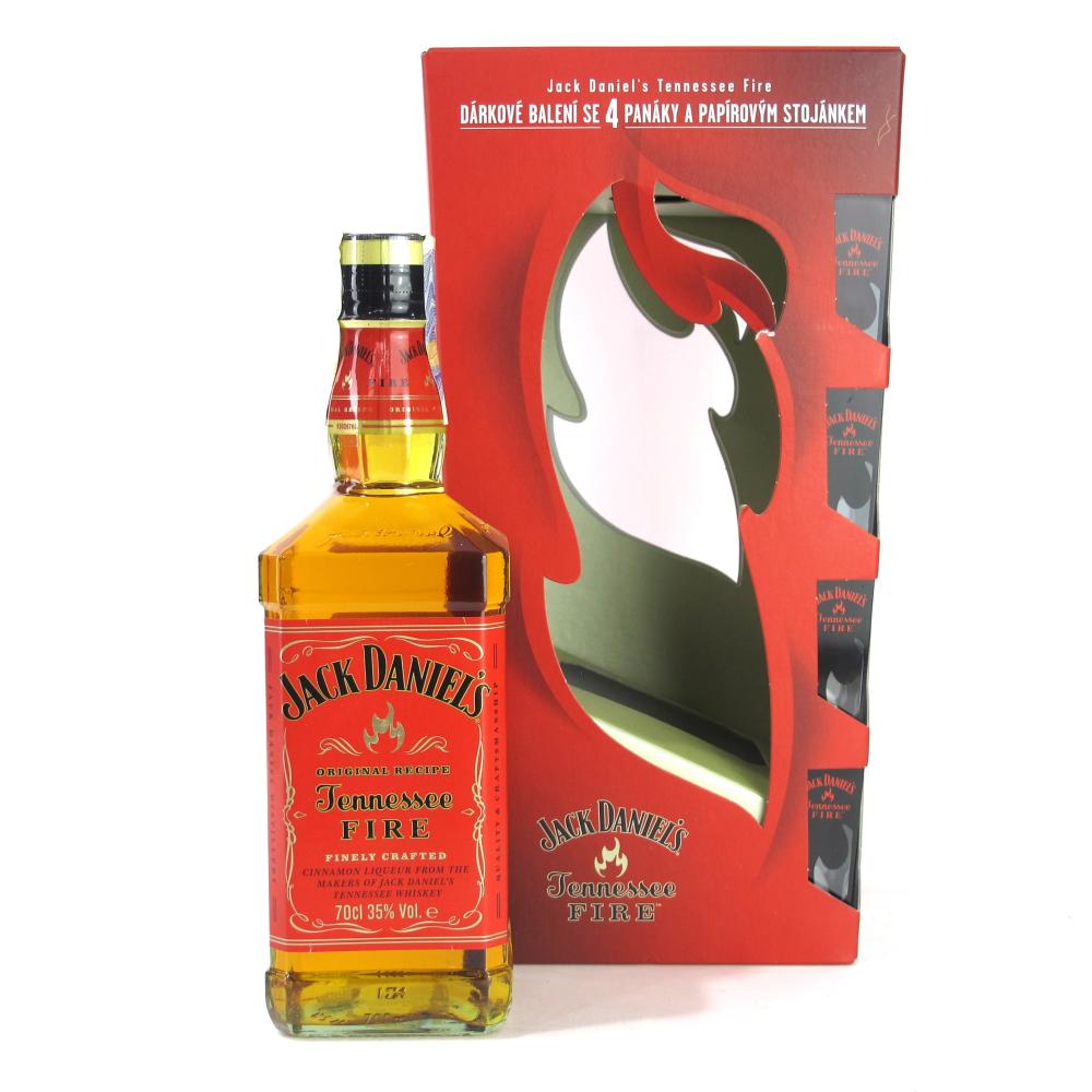 Jack Daniel's Tennessee Fire Gift Set / Including 4 Ice Shot Molds
