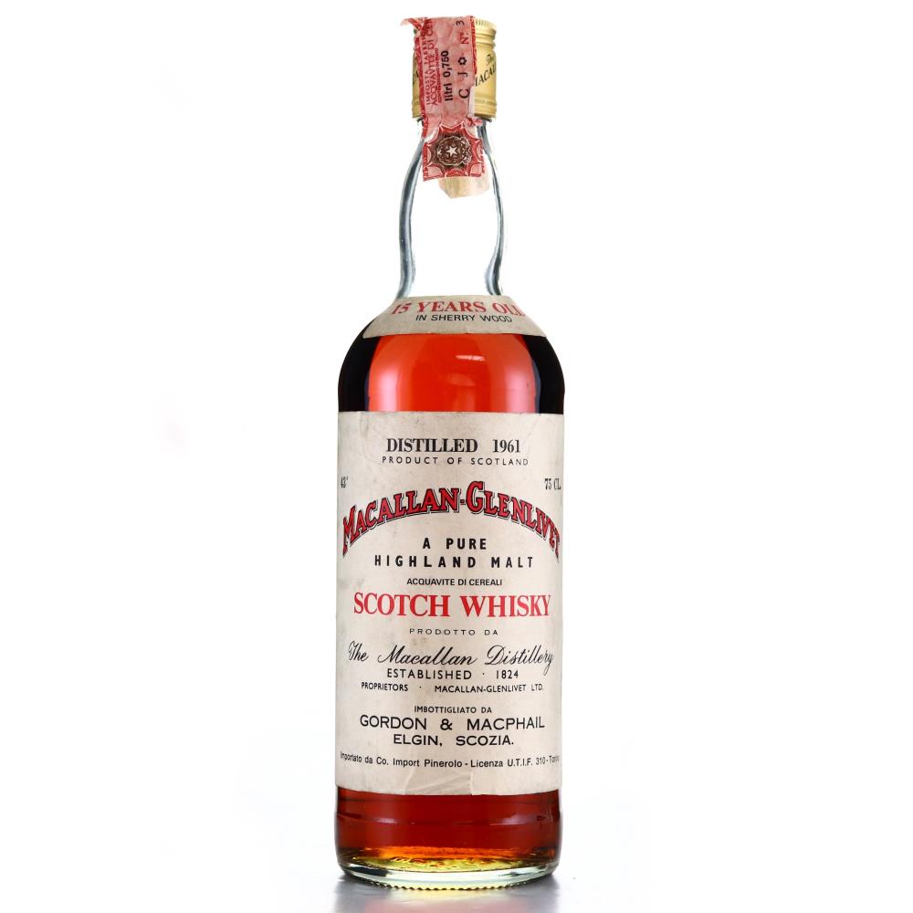 Macallan 1961 Gordon and MacPhail 15 Year Old / Co. Pinerolo Import