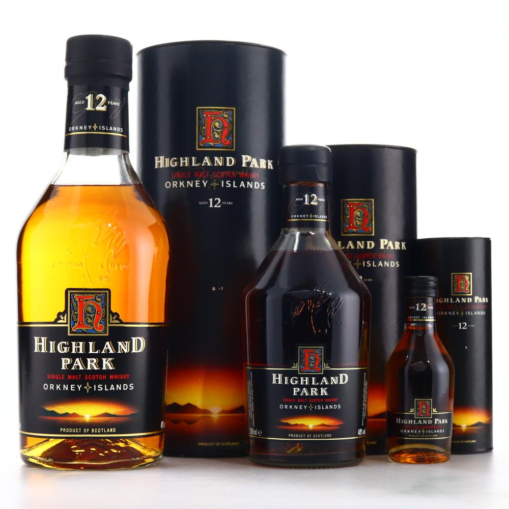 Highland Park 12 Year Old 70cl, 35cl and Miniature 1990s