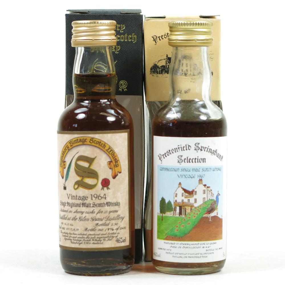 Glen Grant 1964 Signatory and Springbank Prestonfield 1967 2 x 5cl