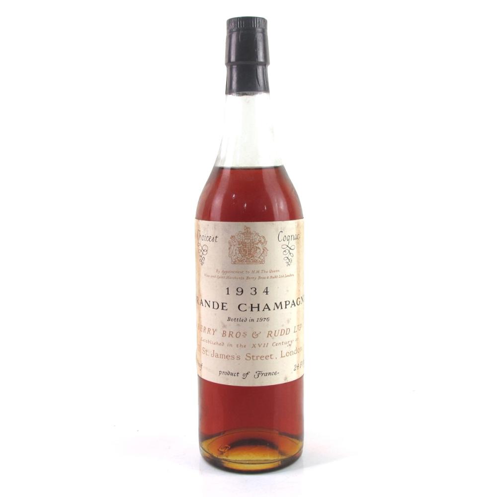 Berry Brothers and Rudd 1934 Grand Champagne Cognac
