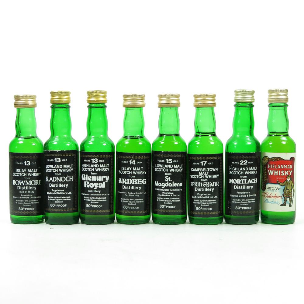 Miscellaneous 1970s Cadenhead's Miniatures 8 x 5cl