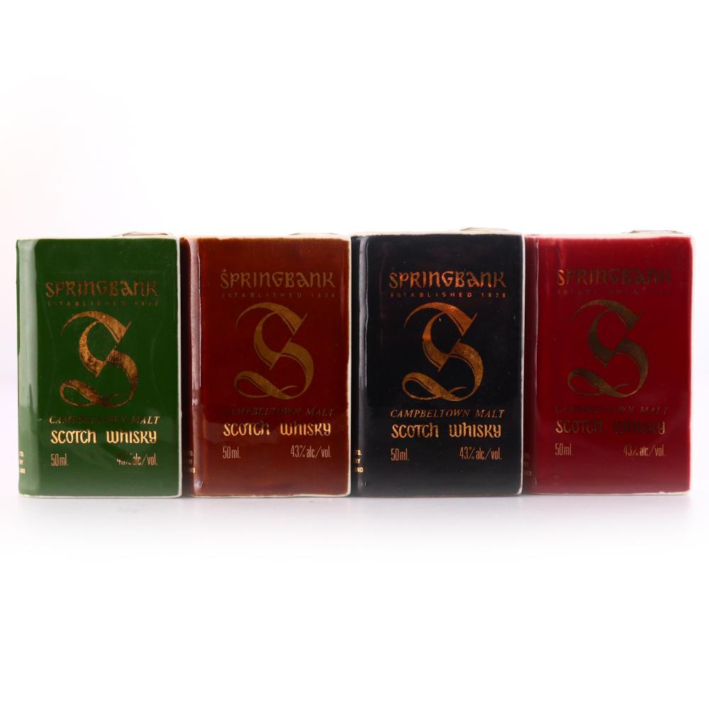 Springbank Ceramic Book Miniature Decanter x 4