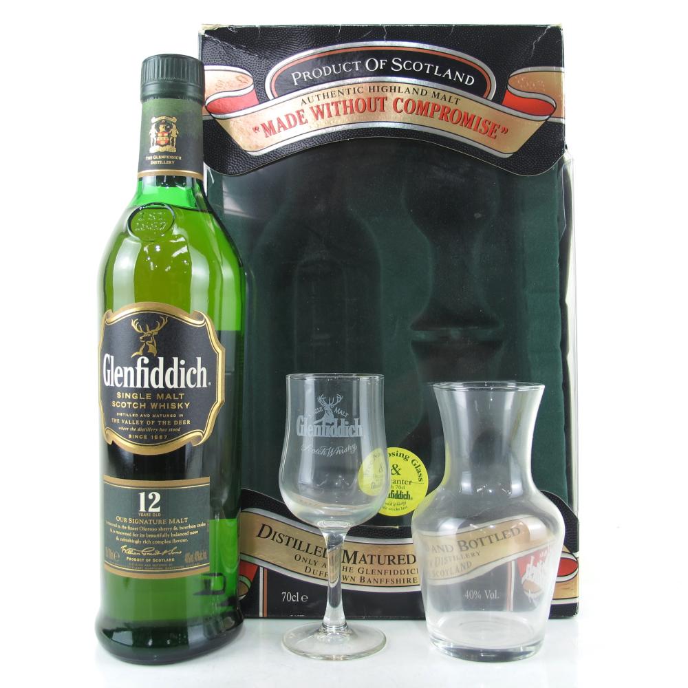 Glenfiddich 12 Year Old Gift Set / Including Glass and Decanter