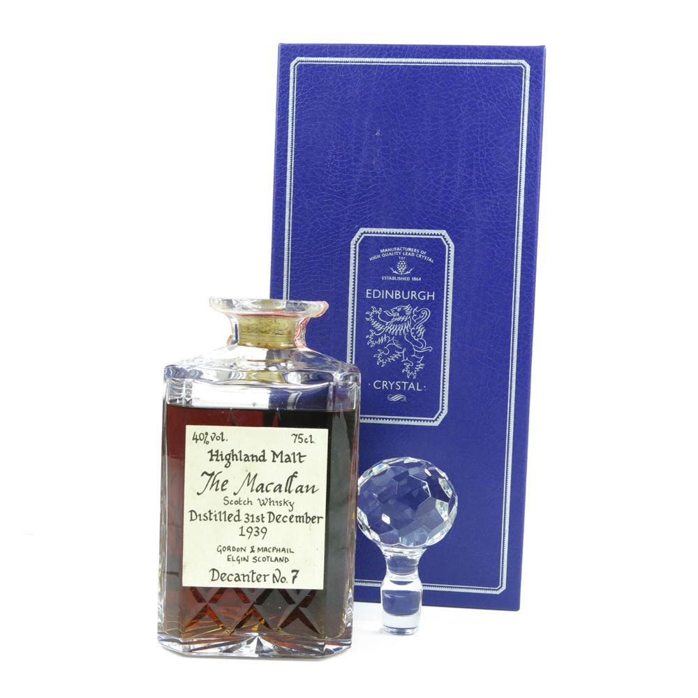 Macallan 1939 Gordon and MacPhail / Edinburgh Crystal Decanter