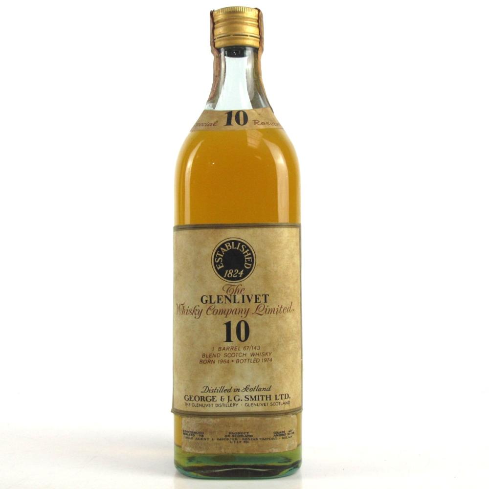 Glenlivet 1964 Single Barrel 10 Year Old Blend