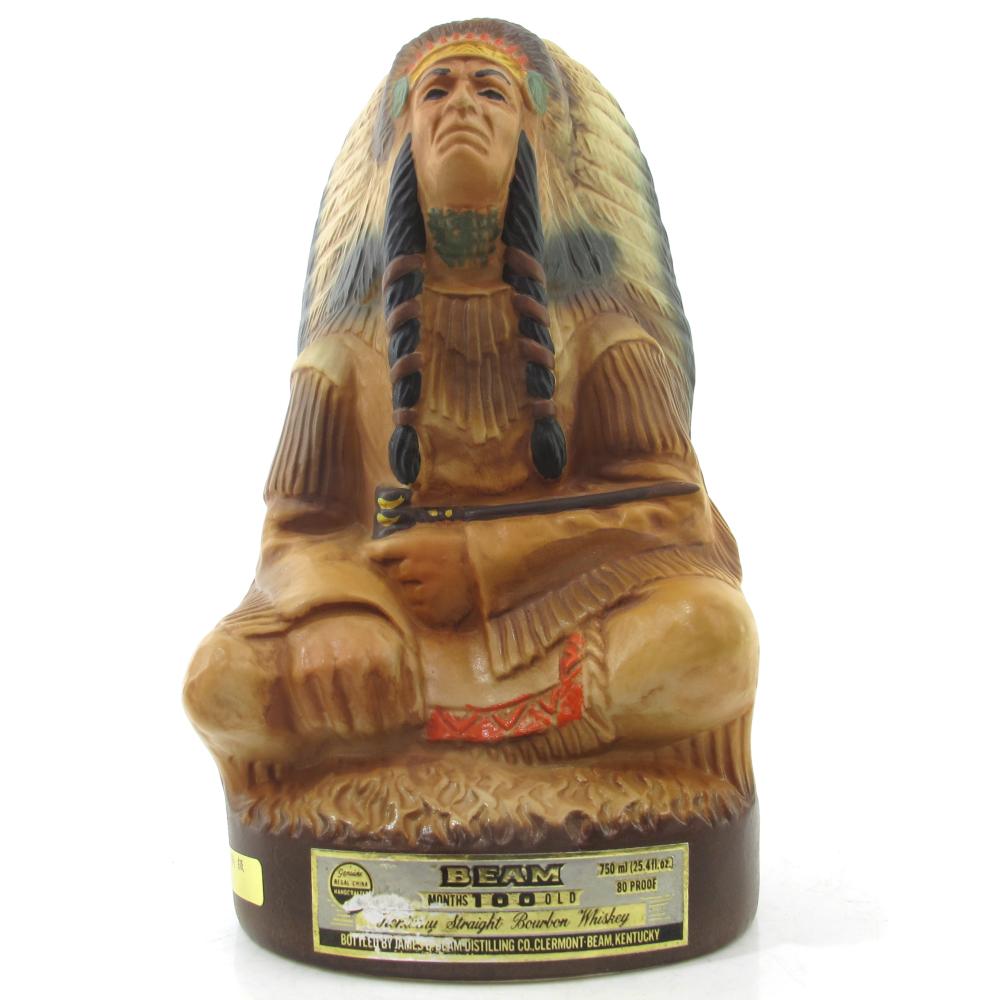 Jim Beam 100 Months Old Native American Chief Decanter 1970s