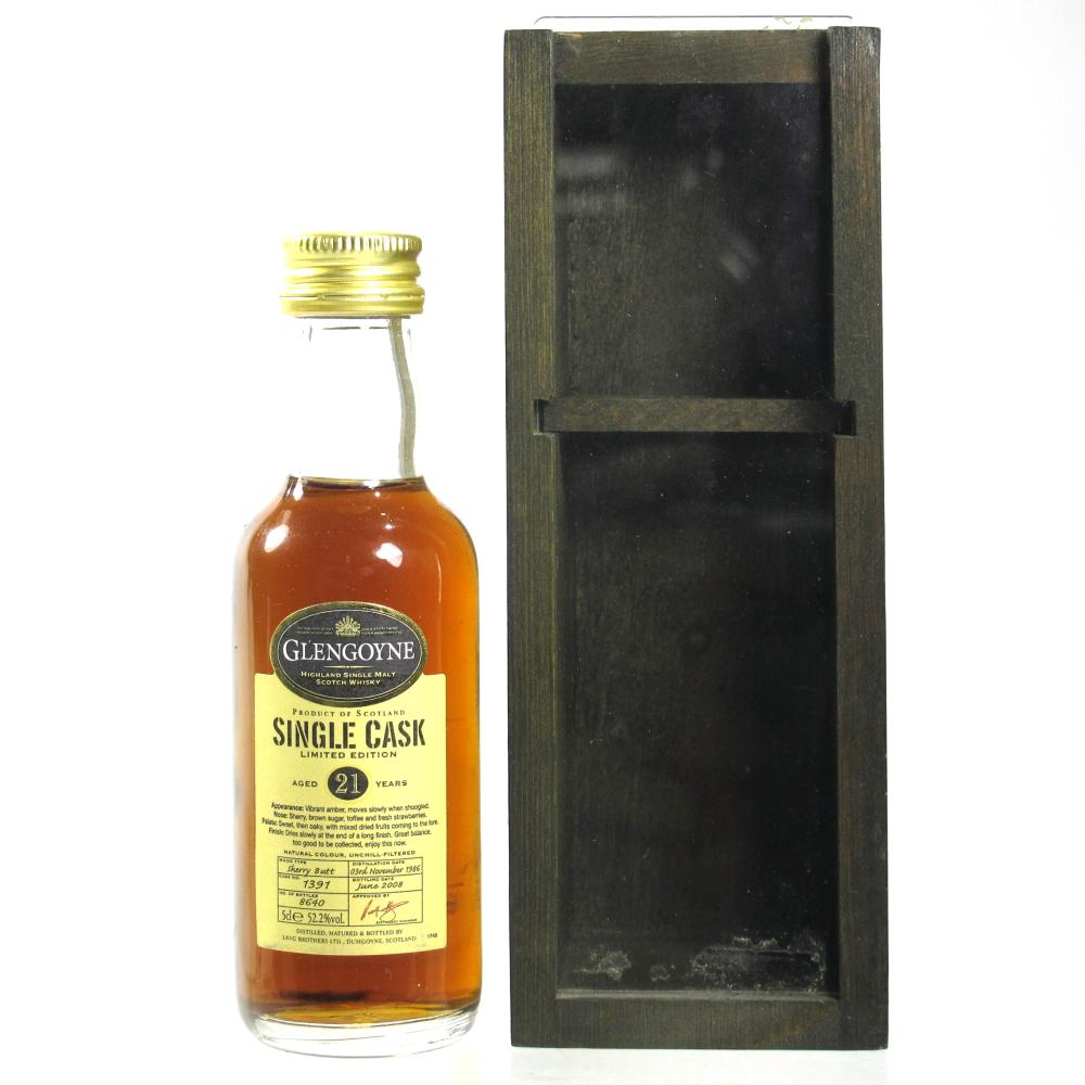 Glengoyne 1986 Single Cask 21 Year Old Miniature 5cl