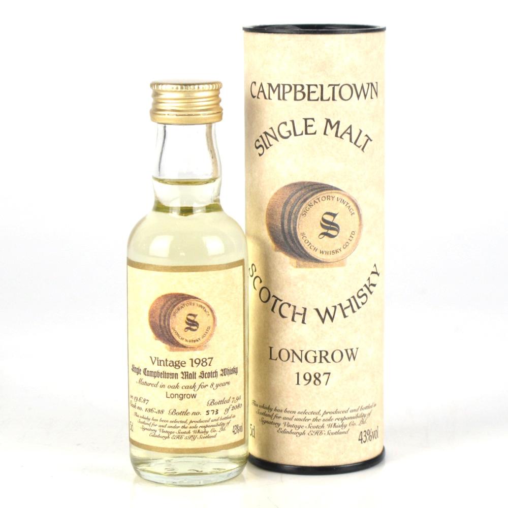 Longrow 1987 Signatory Vintage 8 Year Old Miniature 5cl