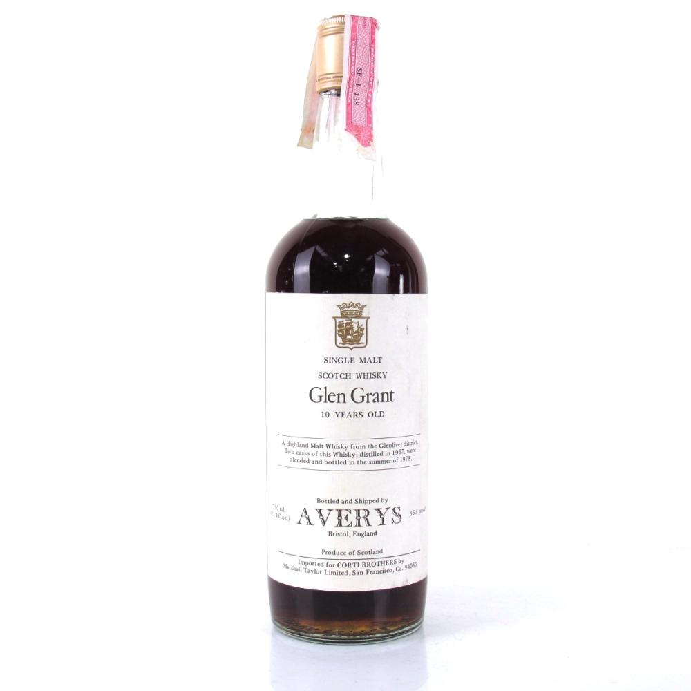 Glen Grant 1967 Averys for Corti 10 Year Old / US Import