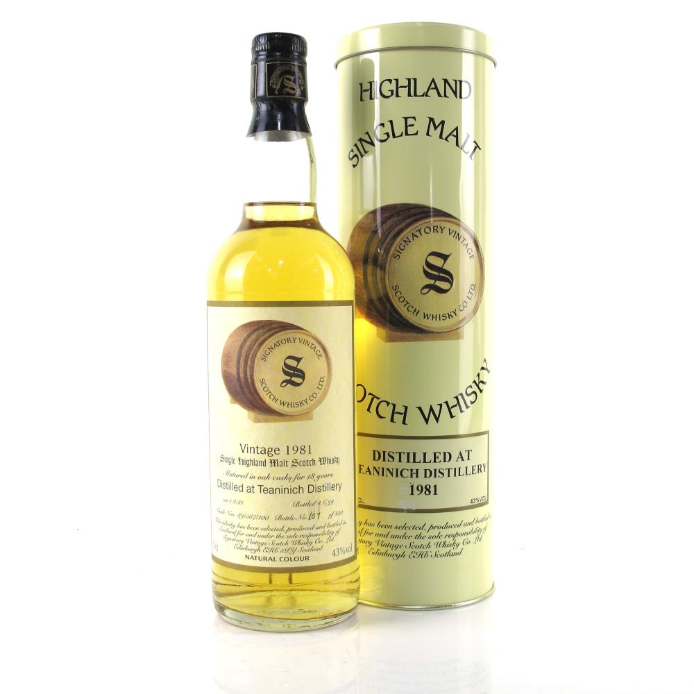 Teaninich 1981 Signatory Vintage 18 Year Old