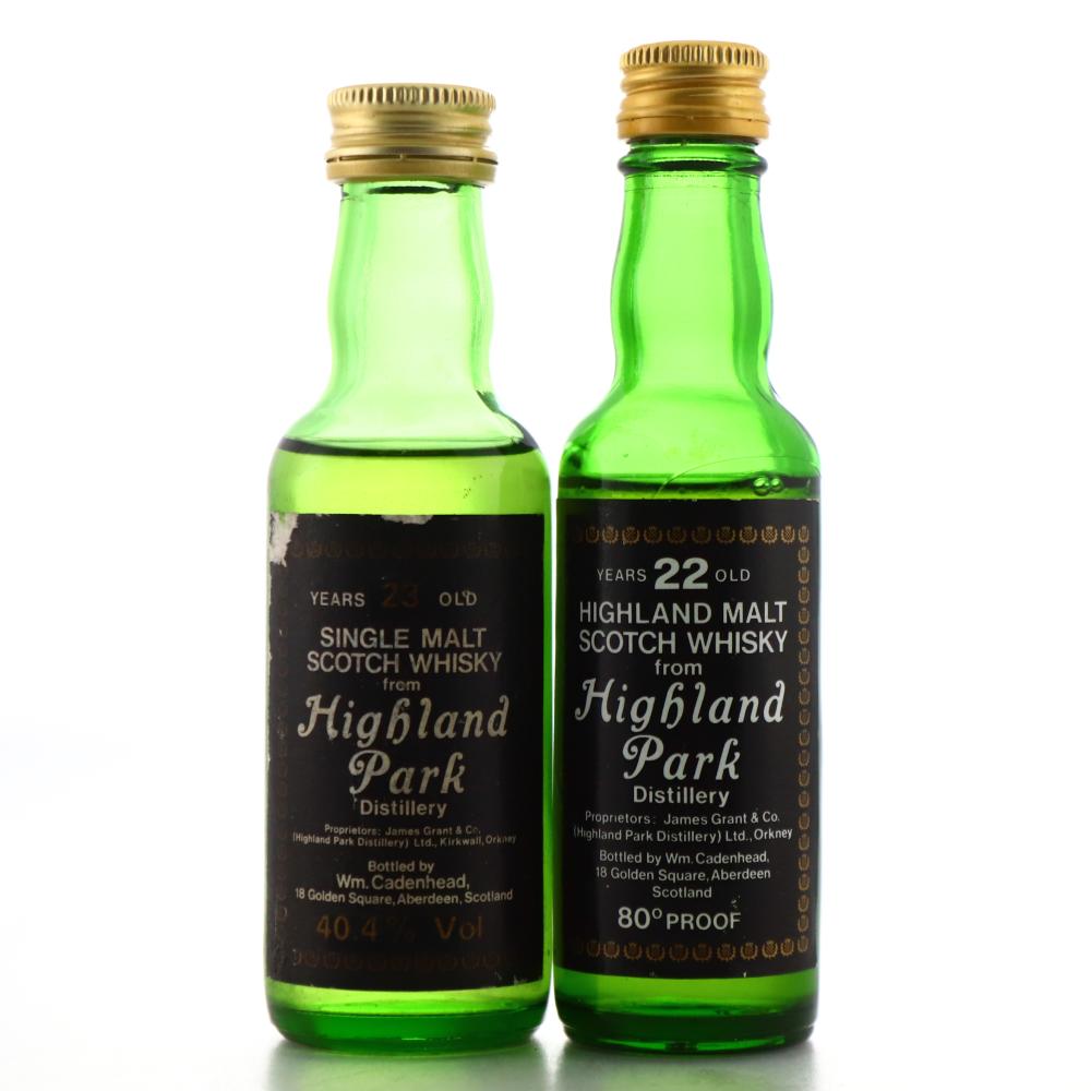 Highland Park Cadenhead's Miniatures x 2